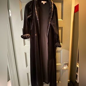 Black velvet robe